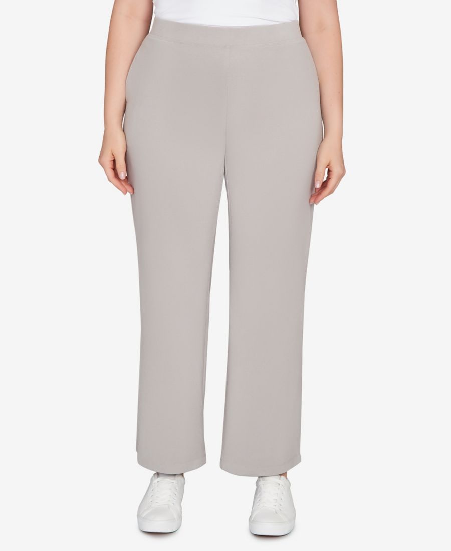 

Повседневные брюки из трикотажа в рубчик больших размеров Ruby Rd, Gray Heather