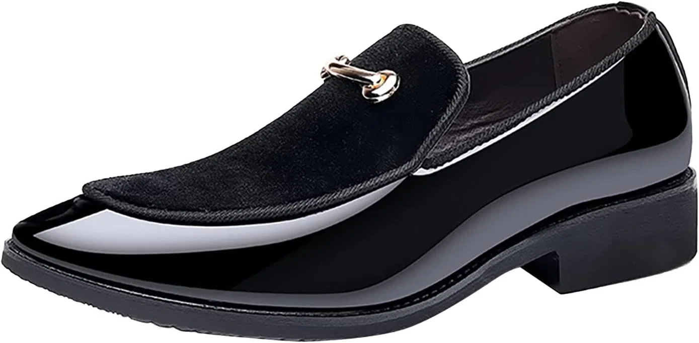 Туфли Herren Slip On Schuhe Größe 10 Britische Casual Koreanische Version Trend Einfarbig Niedrige Absätze Leder Schuhe Schuhe Männer Hohe Tops Leder Generic, Schwarz