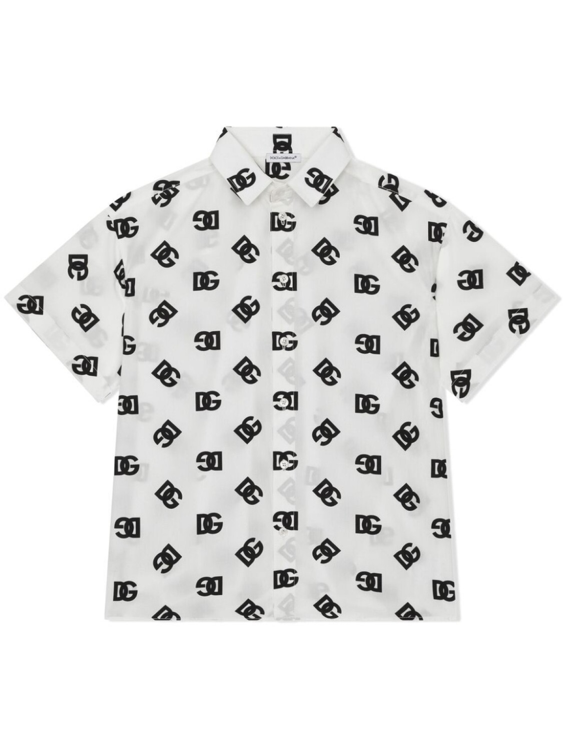 

Dolce & Gabbana поплиновая рубашка с логотипом DG, белый