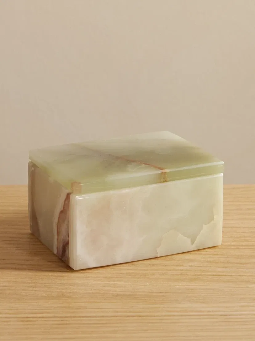 Шкатулка для украшений из оникса Jia Jia, бирюзовый