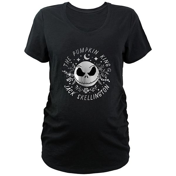 

Футболка для беременных с принтом Jack Skellington The Pumpkin King на фоне цветов Disney