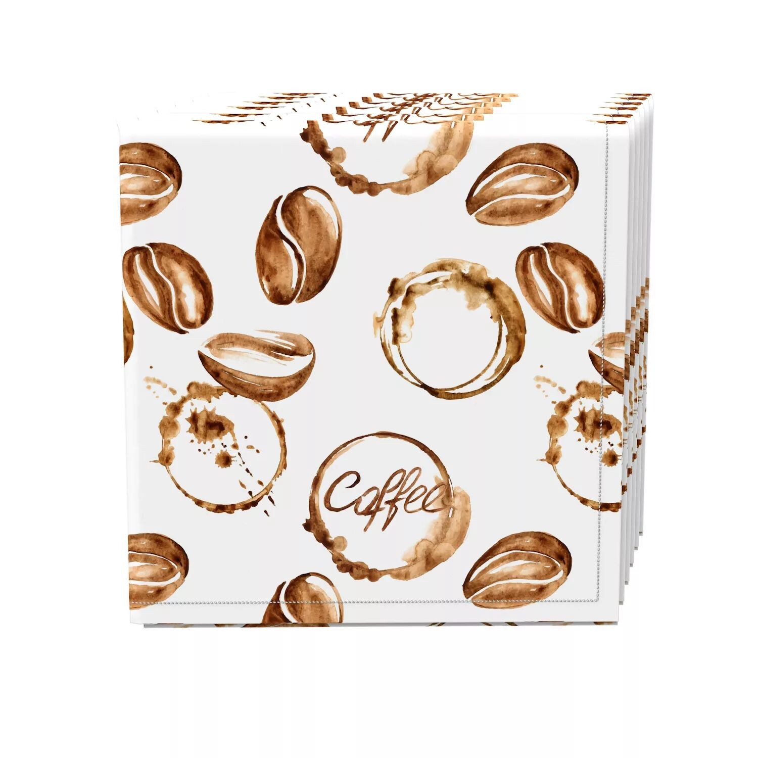 

Набор салфеток из 4 шт., 100 % хлопок, 20x20 дюймов, Coffee Shop Print