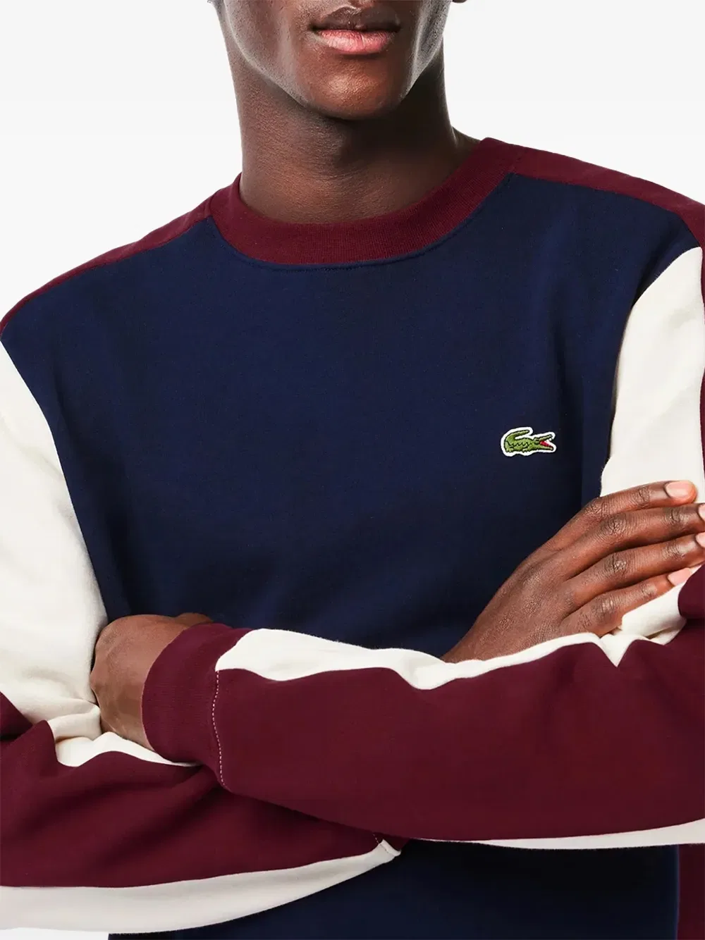 Толстовка с логотипом в стиле колорблок Lacoste, синий — фото 3