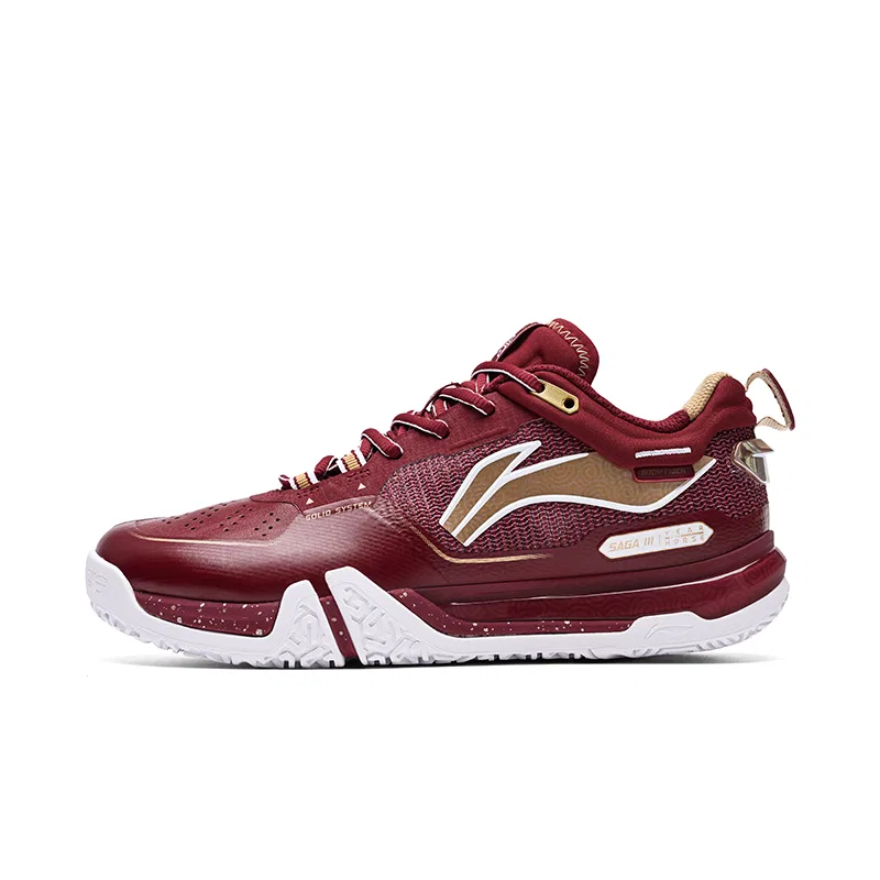 Кроссовки для бадминтона высокие Li-Ning темно-малиновые
