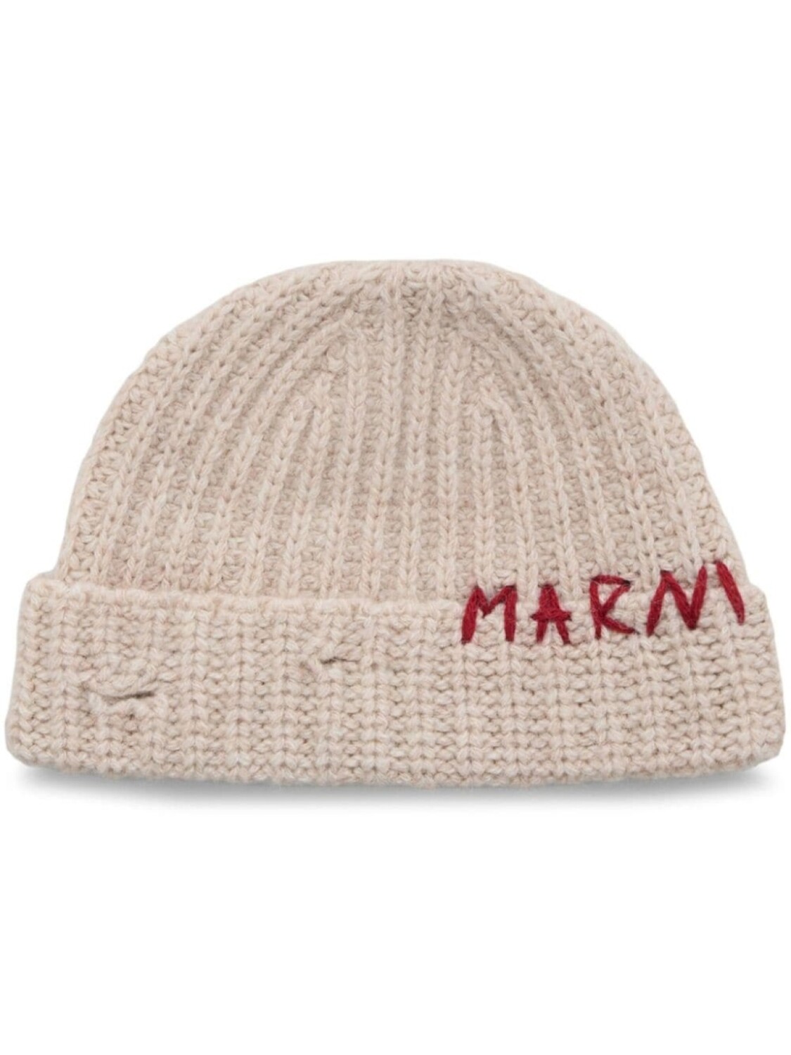 

Marni шапка бини с вышитым логотипом, нейтральный цвет