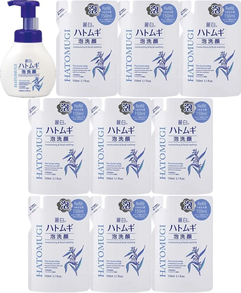Набор пенок для умывания Pigeon Barley Foaming Face Wash, 10 шт, 160 мл + 9×150 мл