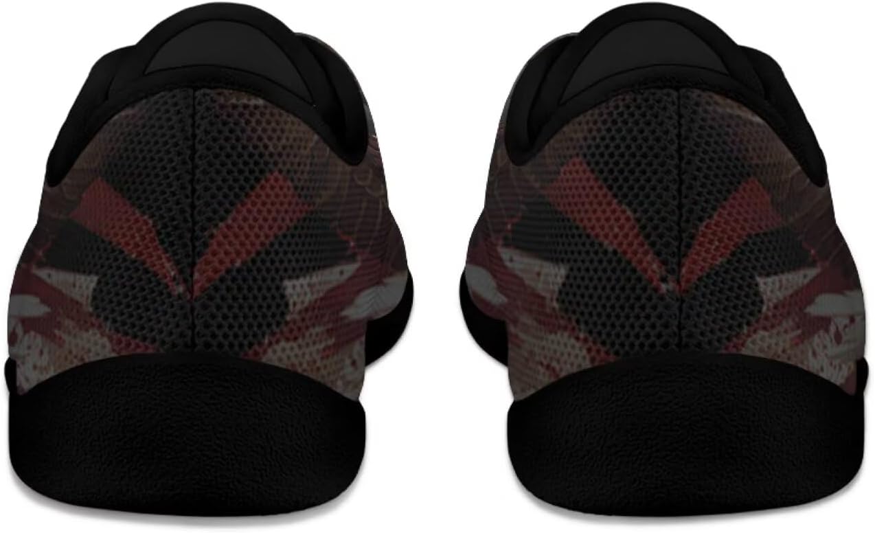 Мужские повседневные дышащие кроссовки Luzeephang Barefoot Shoes с широким носком, на шнуровке, с нулевым перепадом высоты подошвы, для ходьбы и повседневной носки, Eagle With American Flag — фото 4