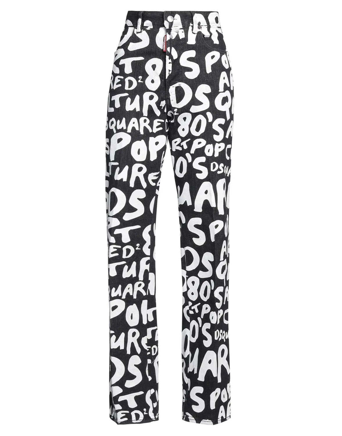 Джинсы прямого кроя из денима DSQUARED2 черные
