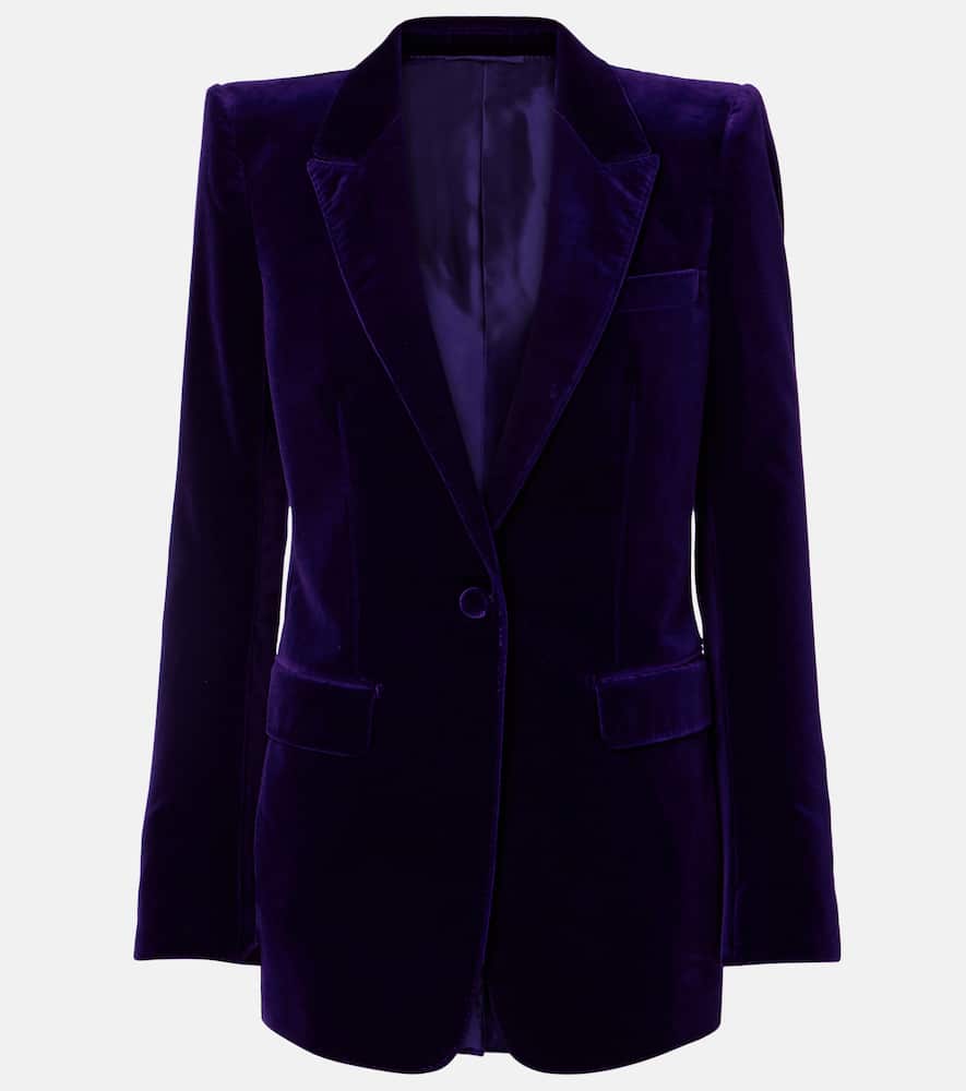 

Однобортный блейзер из хлопкового вельвета Tom Ford, Gem Violet