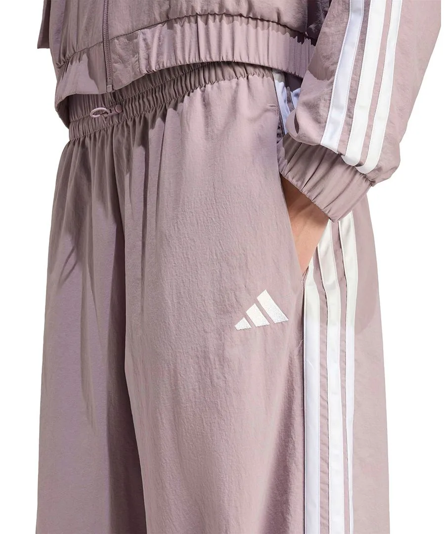 Женские брюки-парашюты с тремя полосками Adidas, light/pastel фиолетовый — фото 3