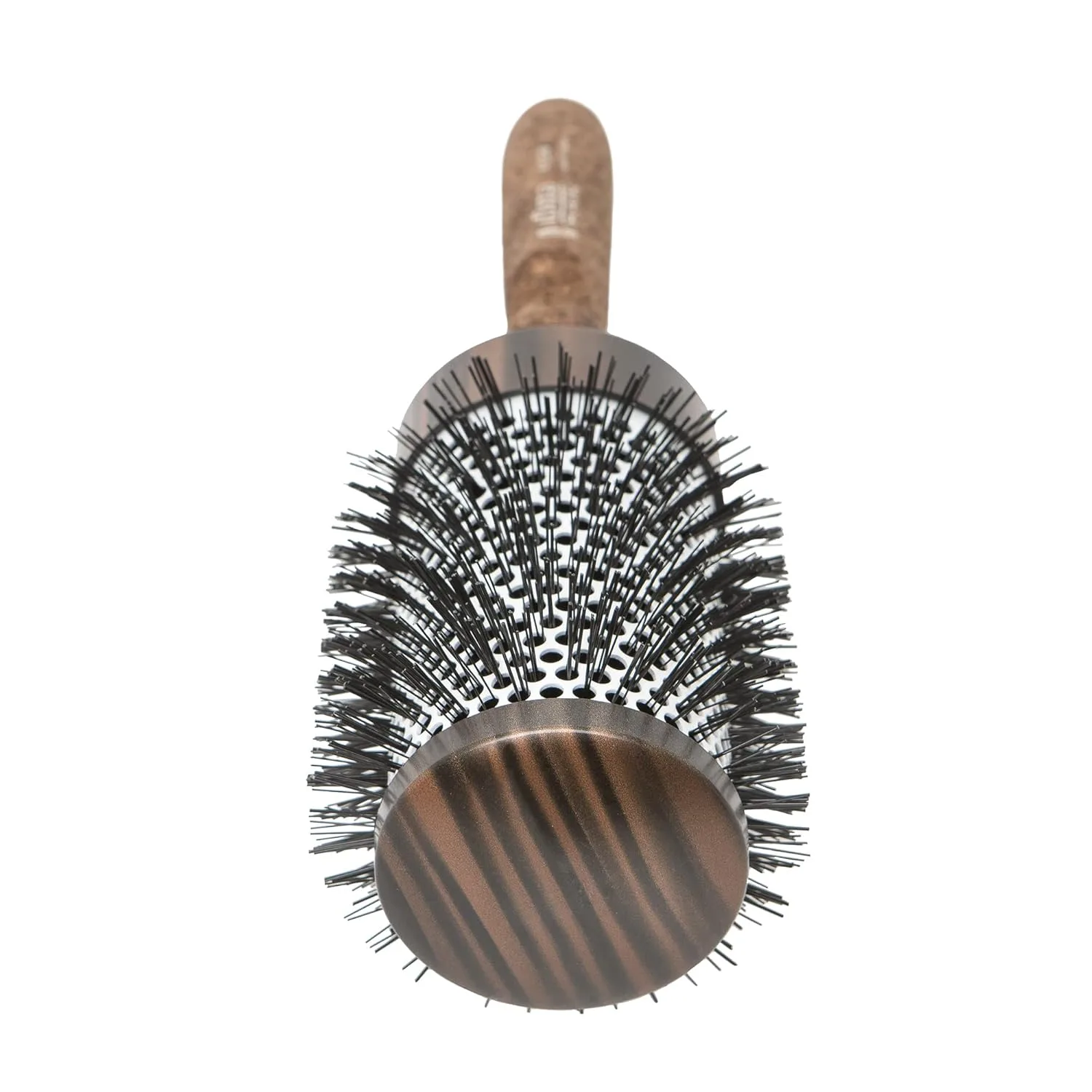 Щетка для волос Ibiza Ceramic Round (серия CC) с щетиной из карбона и нейлона, эргономичная ручка из пробки, термостойкая ионная конструкция для уменьшения пушистости и статики, подходит для всех типов волос CC6, 93 мм Ibiza Hair — фото 2