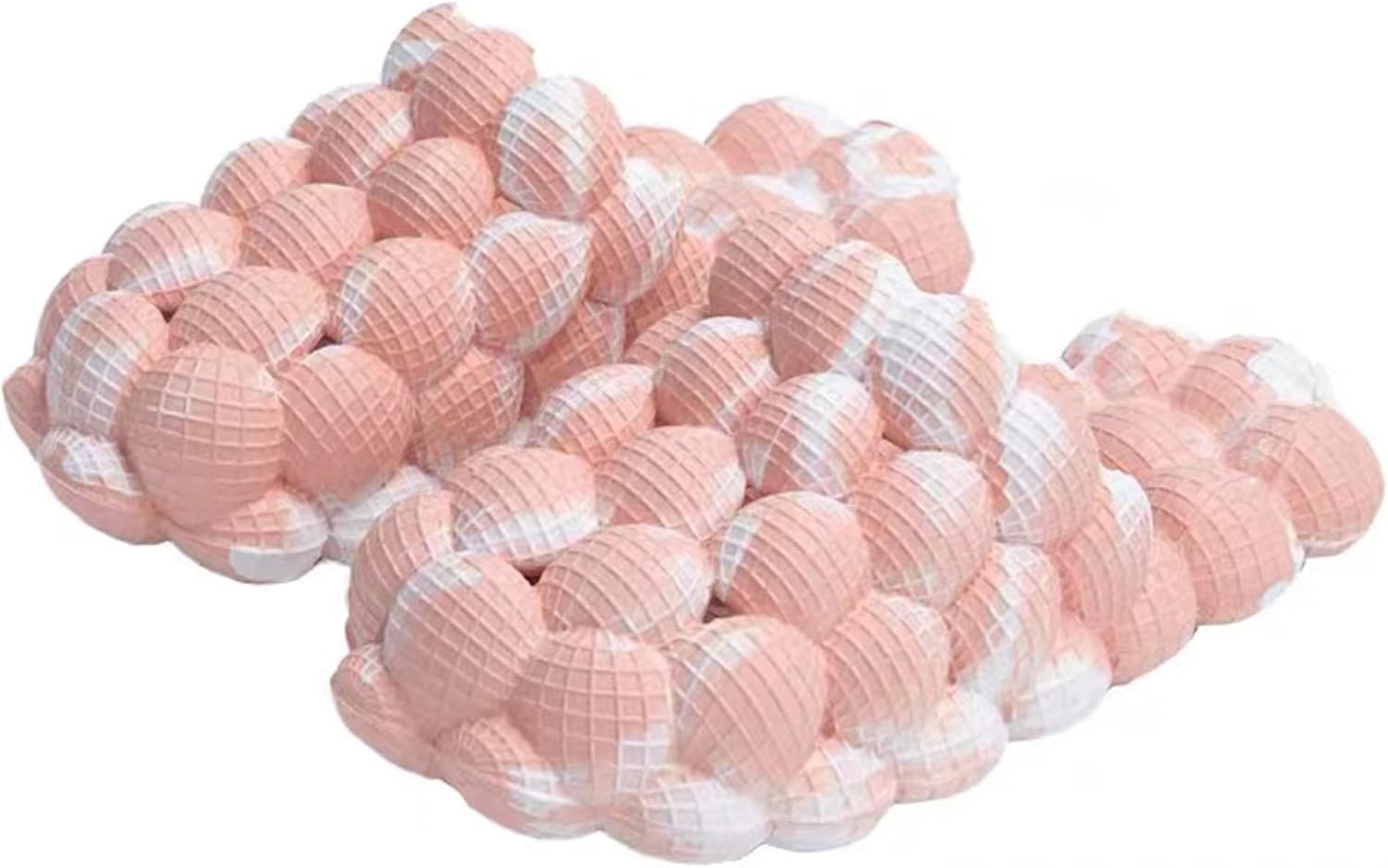 

PLOVELXN Шлепанцы-тапочки, забавные массажные тапочки-шлепанцы для женщин, нескользящие спа-сандалии, шлепанцы для мужчин, мягкие шлепанцы-подушки для снятия стресса, унисекс, белый/розовый