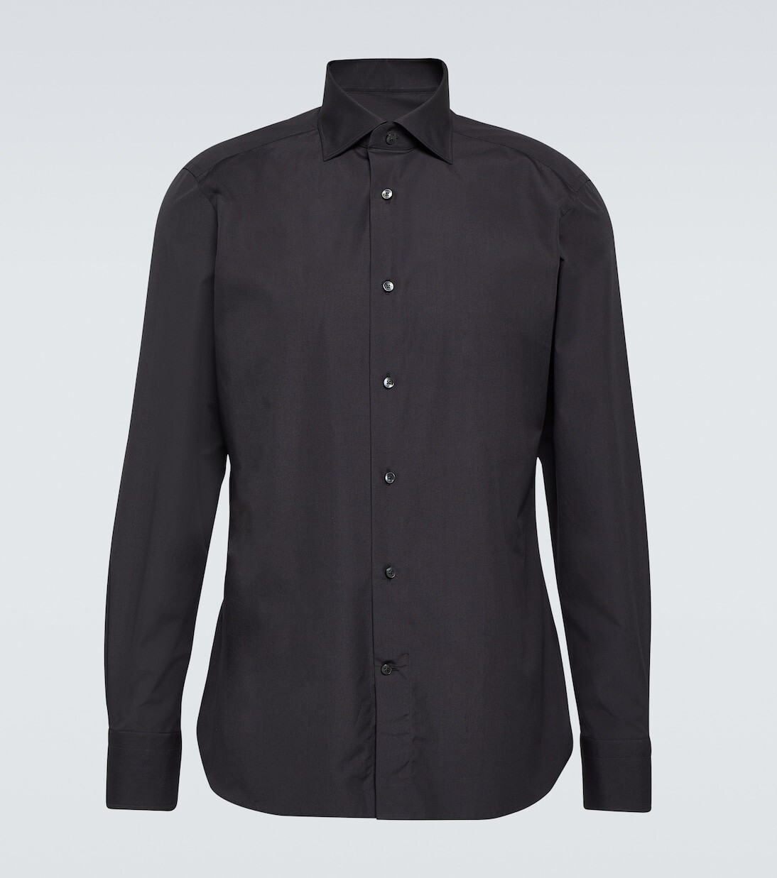 

Хлопчатобумажную рубашку Zegna, серый