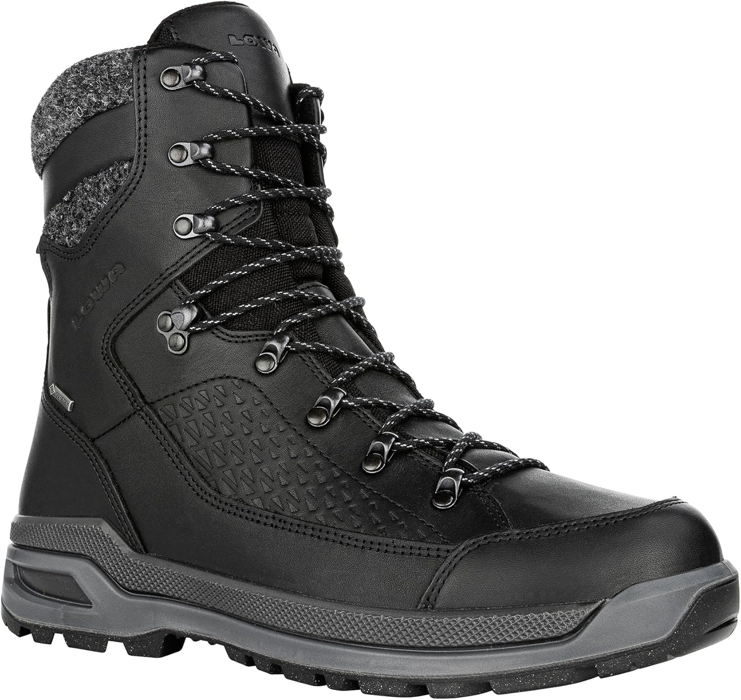 Мужские походные ботинки LOWA Renegade Evo Ice GTX с высоким берцем, черный — фото 4