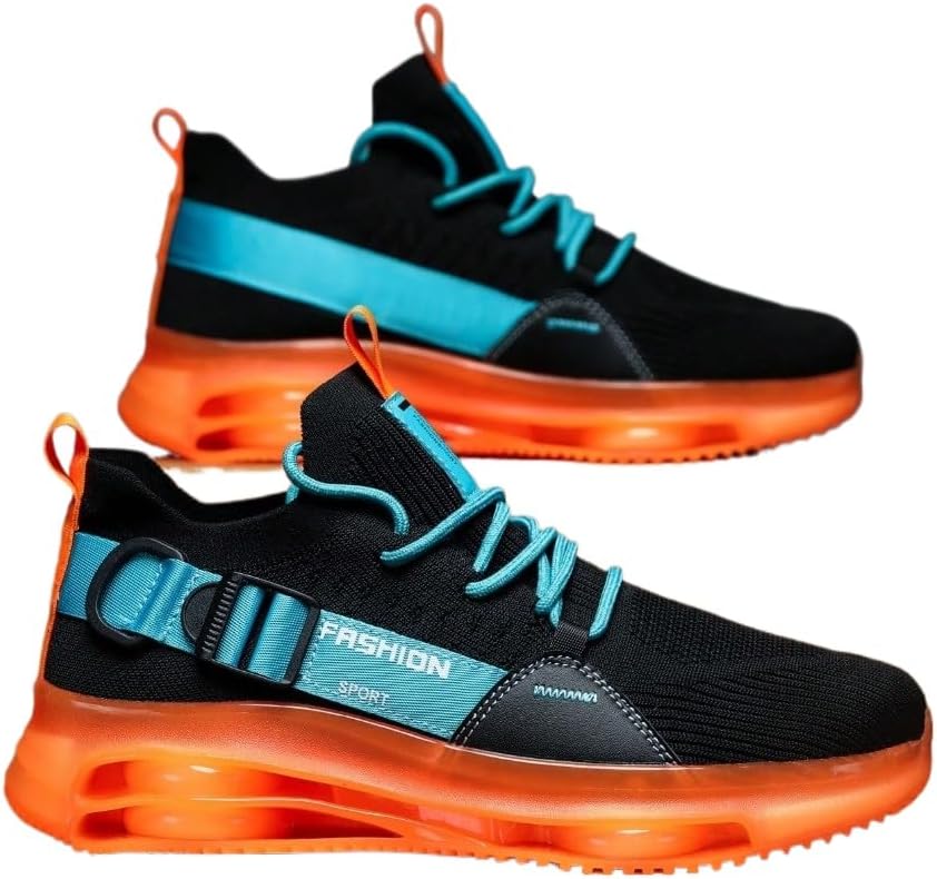 

Дышащие кроссовки с сеткой и контрастными вставками, спортивного стиля, с амортизирующей подошвой с воздушной подушкой, для бега, ходьбы и тренировок, на все сезоны, низкие, в уличном стиле, для мужчин Ctkvbmeoi, оранжевый