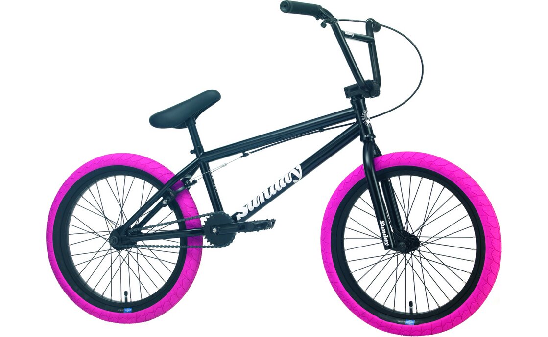 

Велосипед BMX Sunday Blueprint - 20 дюймов - BMX - Aktion, цвет Schwarz|schwarz (pinke Reifen)