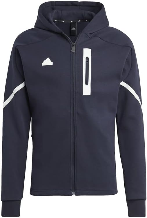 Мужская толстовка Adidas TY722, худи, куртка на молнии, разработанная специально для игрового дня — фото 4