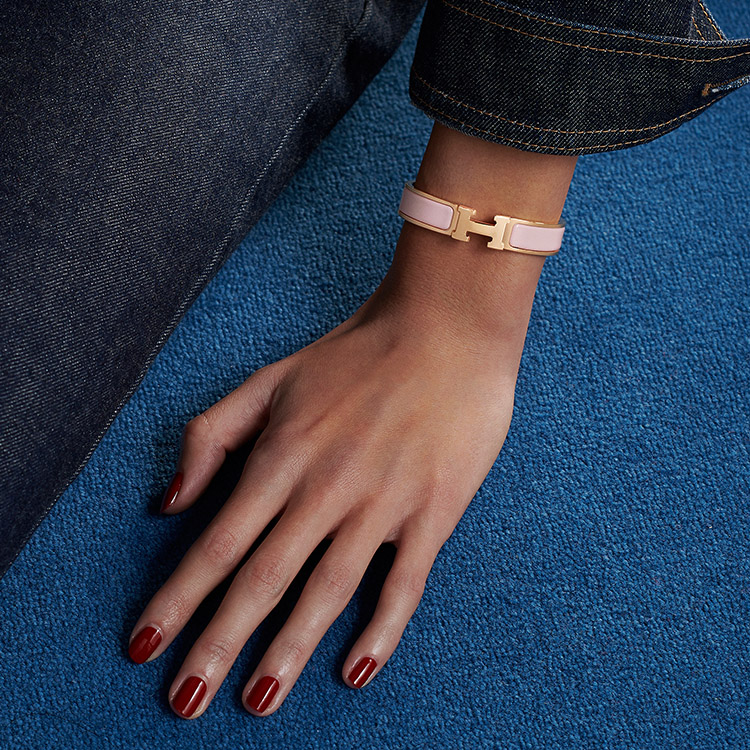 HERMES Clic H браслеты для женщин с покрытием Rose Gold — фото 4