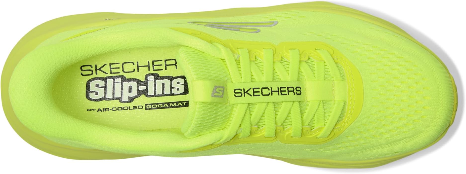 Кроссовки SKECHERS Max Run Hands Free Slip-Ins, цвет Lime — фото 2