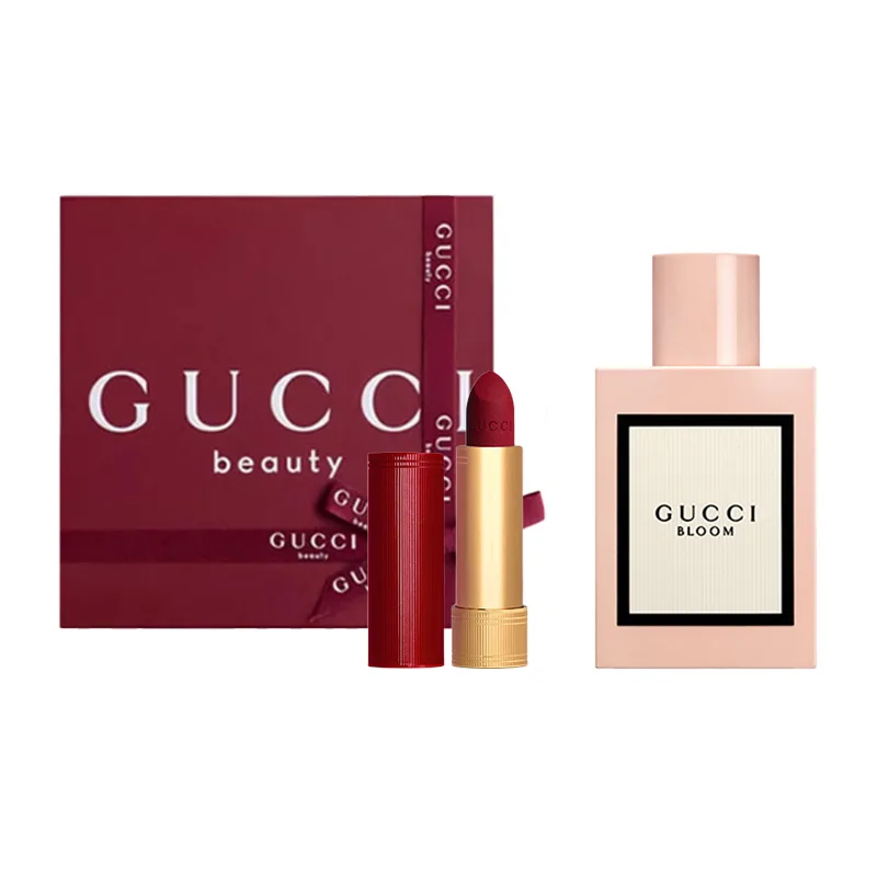 GUCCI Набор парфюма Limited Floral Delight Box Eau De Parfum Eau De Toilette 30 мл + помада, Two-Piece Set H: Floral Bliss Perfume 50ml+Velvet Lipstick #509