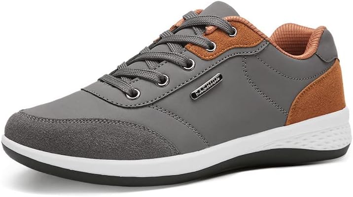 

Мужские повседневные кроссовки WAOLSU с шнуровкой, спортивные, дышащие теннисные туфли, серый