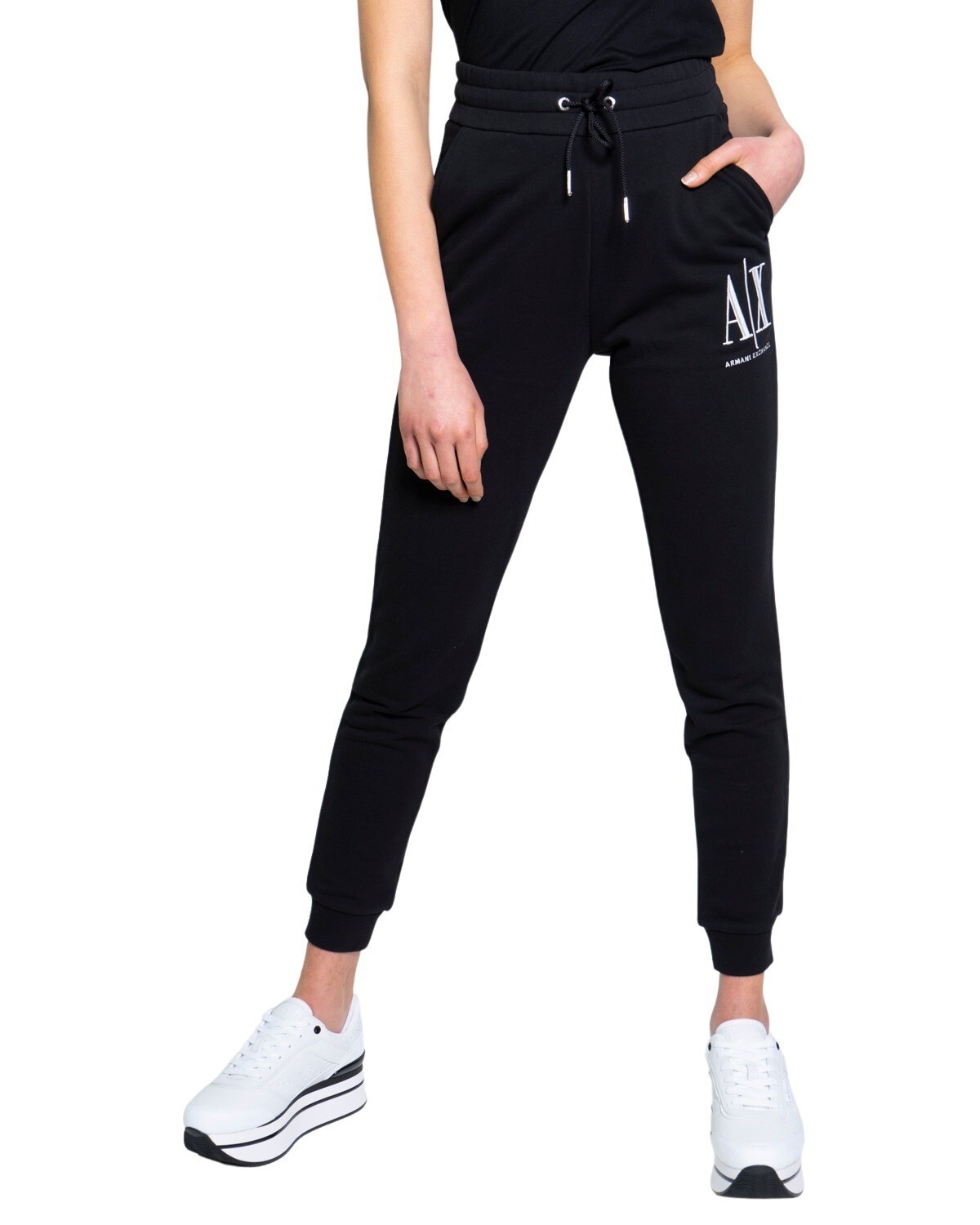 

Брюки женские Armani Exchange джоггеры спортивные, черный