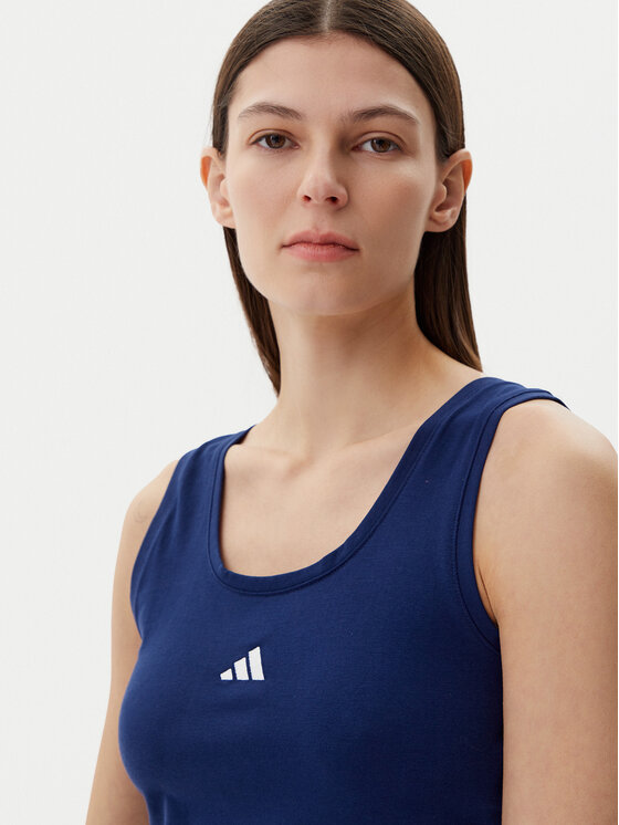 Топ облегающего кроя Essentials Small Logo JC5939 Adidas, синий — фото 4