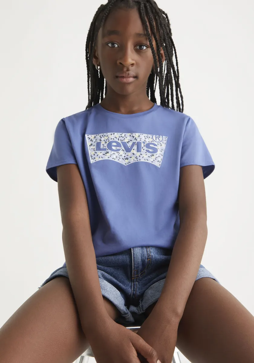 

Детская рубашка с принтом Levi's "BATWING FILL SS TEE", для ДЕВОЧЕК Levi'S Kids, цвет Coastal Fjor