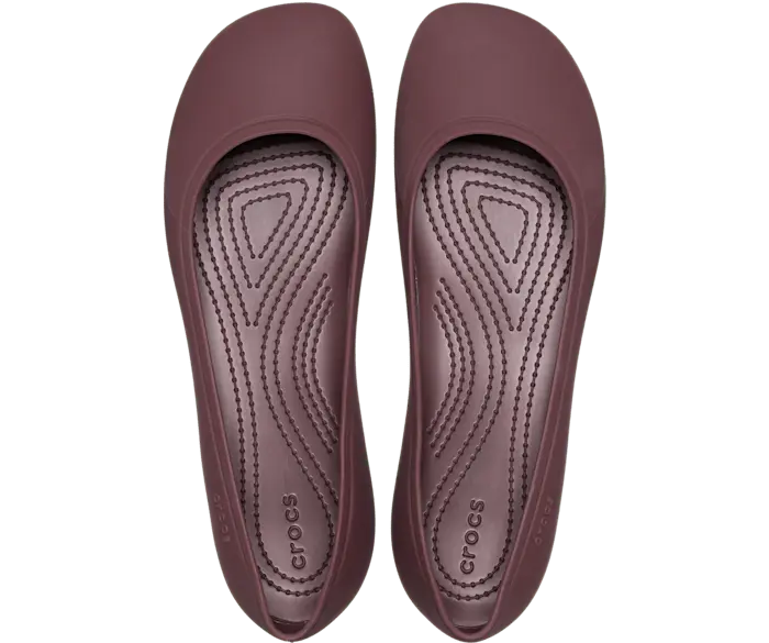 Балетки Brooklyn Crocs женские, цвет Dark Cherry — фото 3