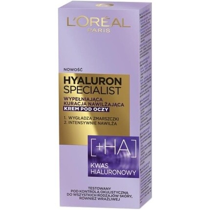 

L'Oreal Paris Hyaluron Specialist Увлажняющий крем для глаз 15 мл, L'Oreal