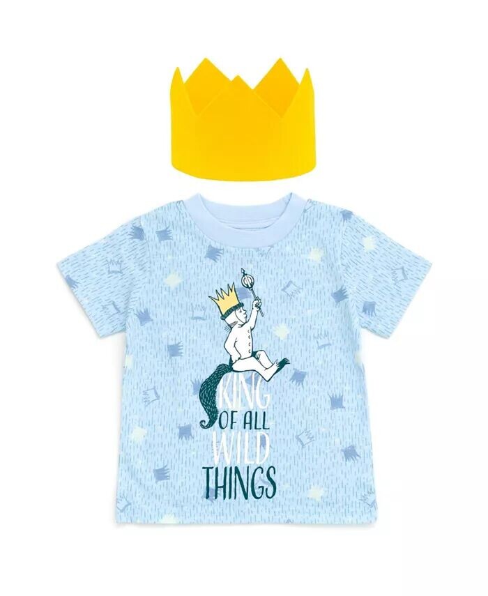 

Футболка и корона для косплея Max для маленьких мальчиков «Where the Wild Things Are» Warner Bros., синий