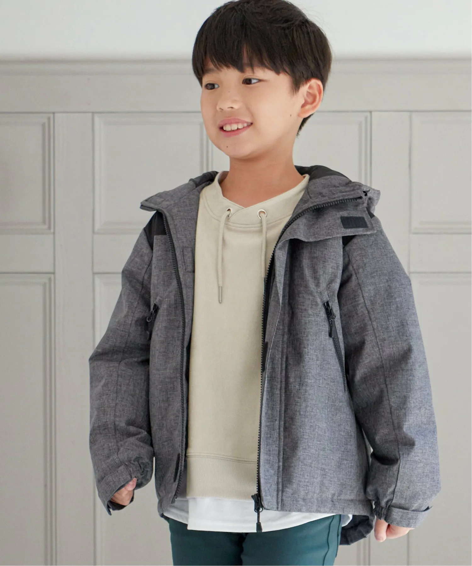 Утепленная ветрозащитная горная парка (110-160 см) Ikka, Medium Gray — фото 3