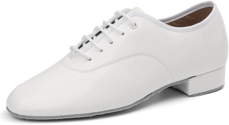 

Мужские латинские танцевальные туфли SWDZM, кожаные, на шнуровке, для сальсы, танго, бальных, современных, профессиональных выступлений и тренировок, белый