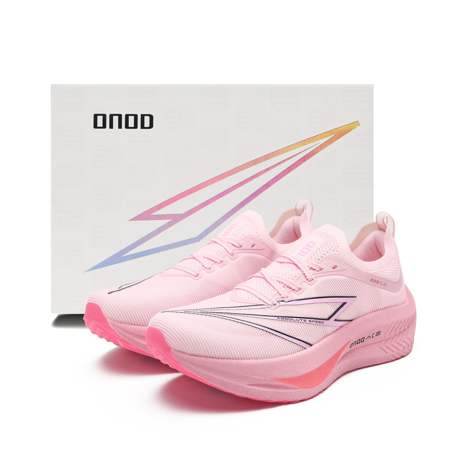 

ONOD Унисекс беговые кроссовки персиково-розовые в коробке, цвет Box