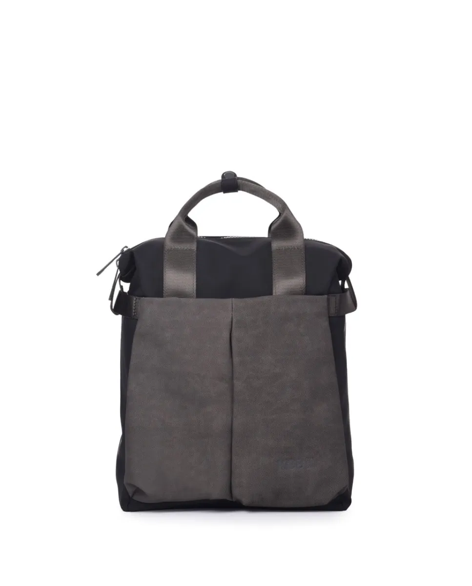 

Маленький многопозиционный женский рюкзак черного цвета Kcb