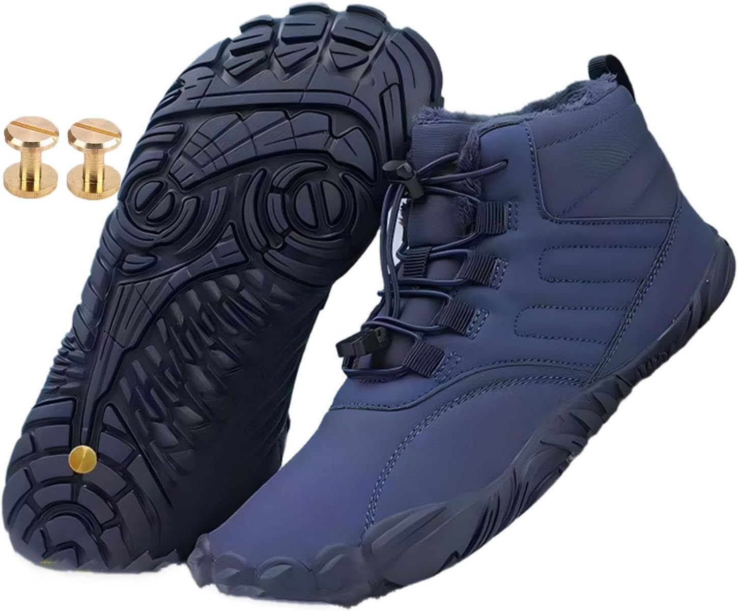 

Зимние заземляющие ботинки с медью, зимние комфортные походные обувь для женщин и мужчин, с прочными винтами из чистой меди Generic, синий