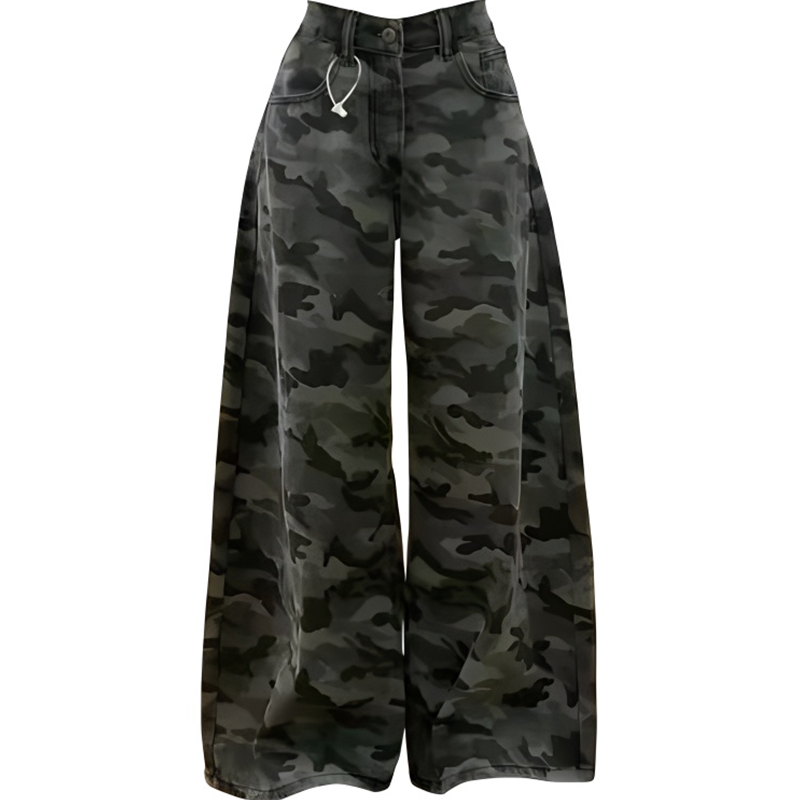 

Женские повседневные брюки камуфляж MENING, 1107-1 camouflage-extended and fleece-lined