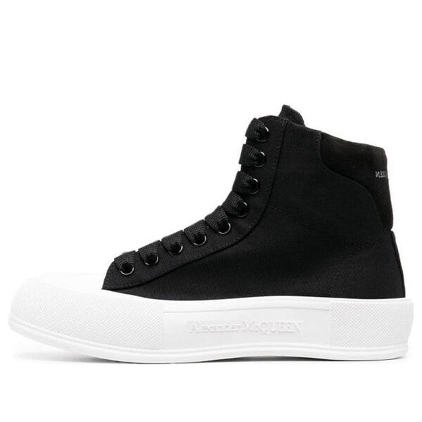 

Кроссовки high-top deck plimsoll 'black' Alexander Mcqueen, черный