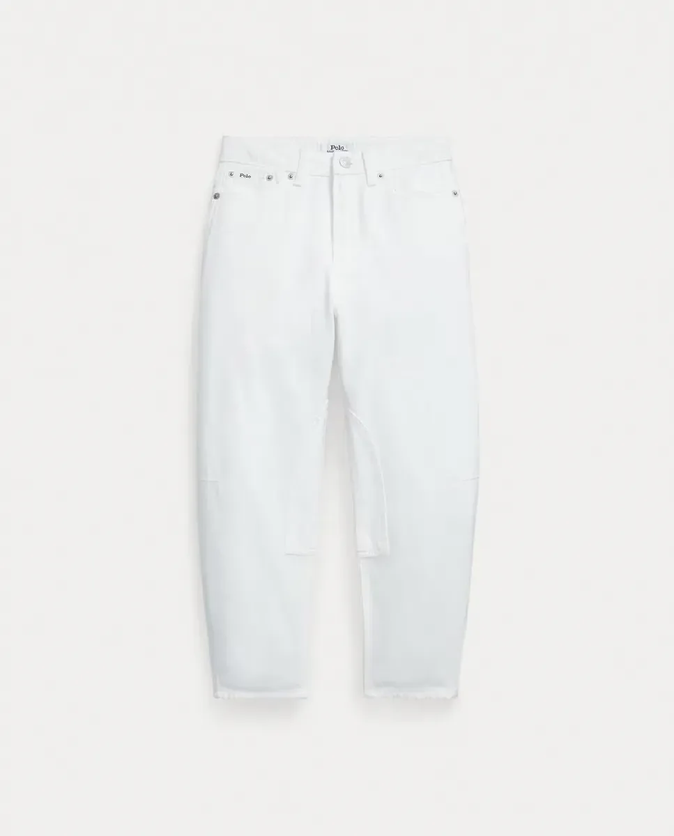 Детские джинсы из хлопка с изогнутым сужением Polo Ralph Lauren, Blanco Roto