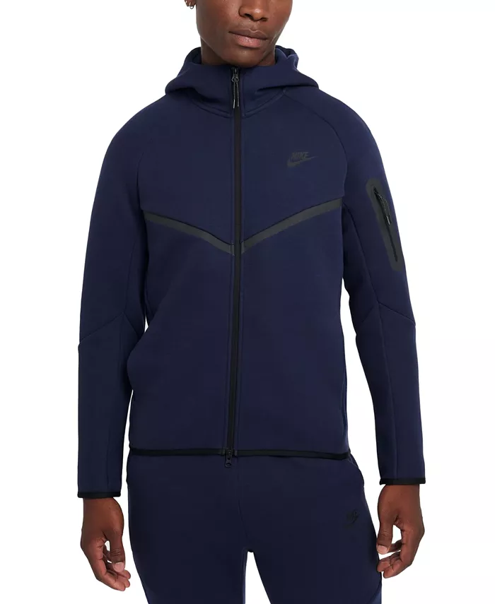 

Мужская худи Tech Fleece с молнией и логотипом Windrunner Nike, синий
