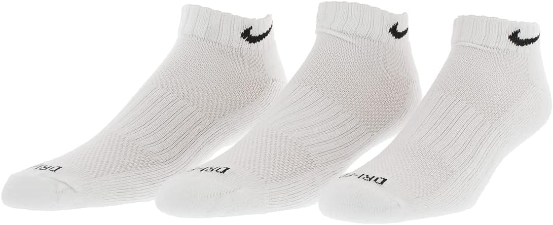 

Носки Nike Dri-FIT Low-Cut, белые/черные, размер L, White