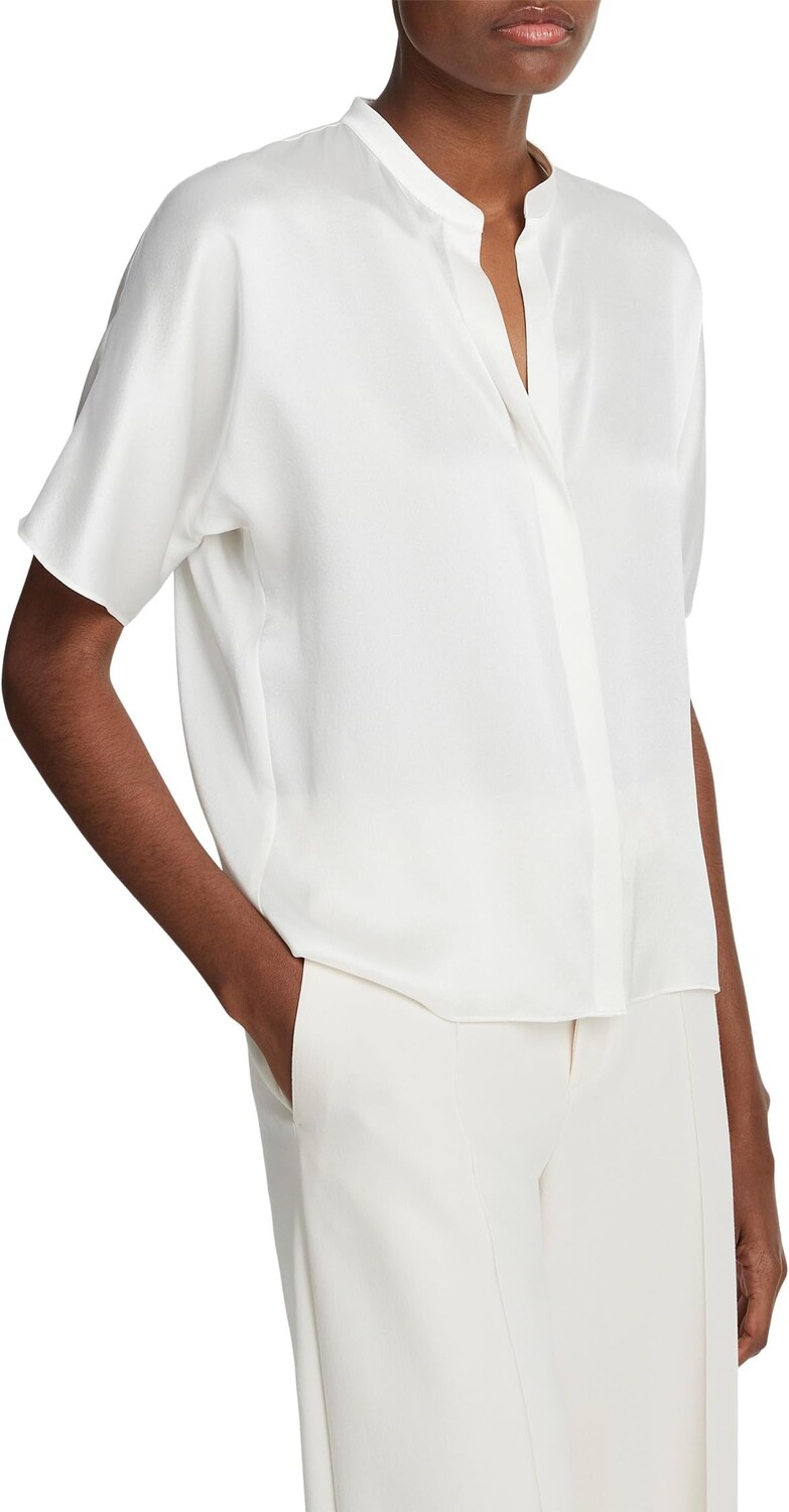 

Блуза Vince Short Sleeve Dolman Button Down Blouse, цвет Off White