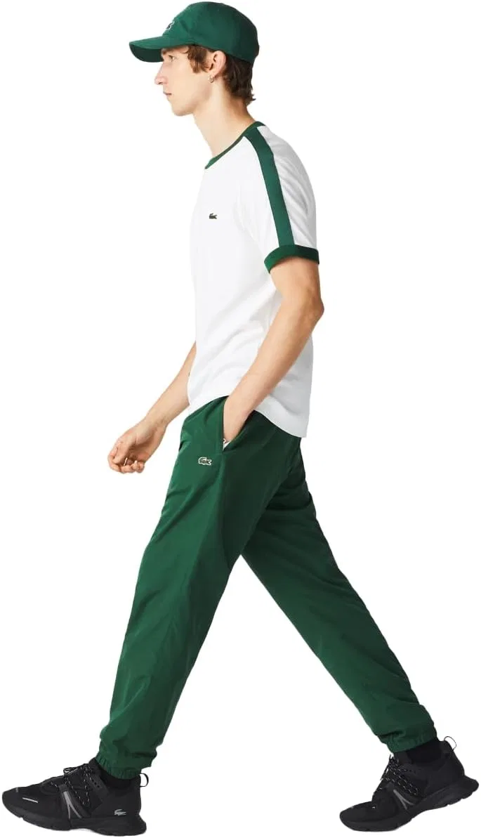Брюки Lacoste мужские спортивные, стандартный крой, водоотталкивающая тафта, черный — фото 3