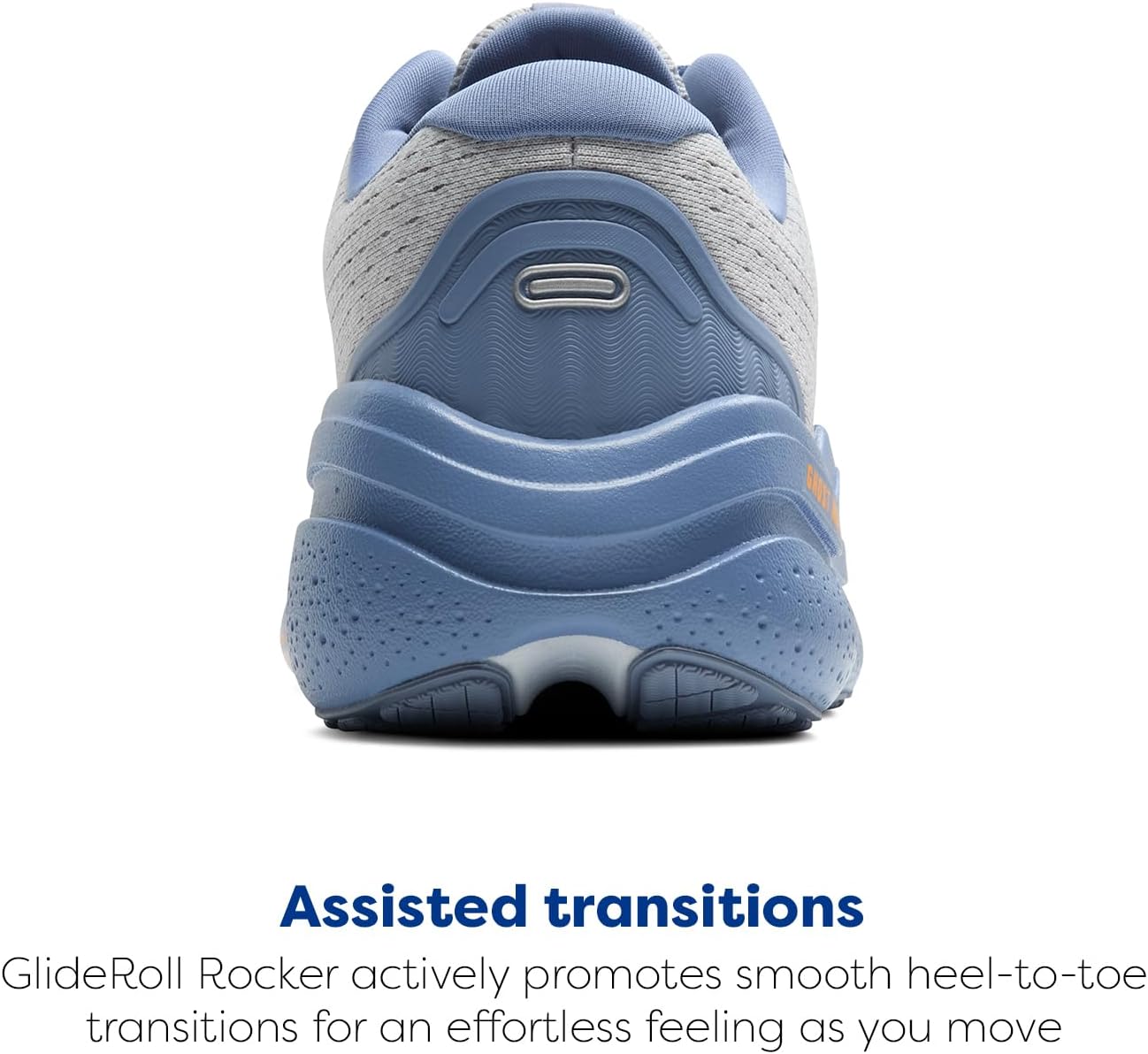 Мужские кроссовки Brooks Ghost Max 2 для бега и ходьбы, синий/оранжевый — фото 3