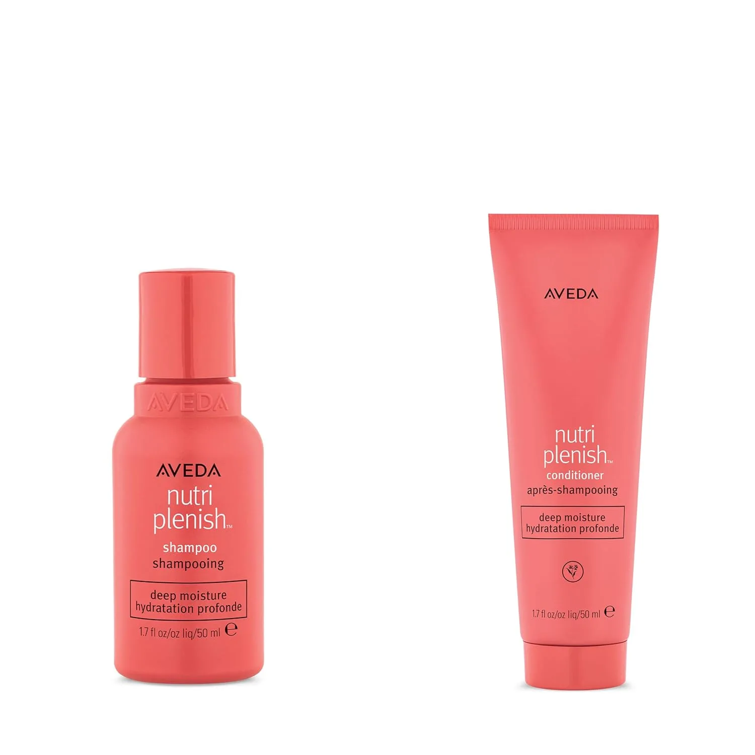 Шампунь и кондиционер Aveda Nutriplenish Deep Moisture (двойной набор) | для сухих и очень сухих волос | Органическое масло граната, кокосовое масло, масло манго | Дорожный размер
