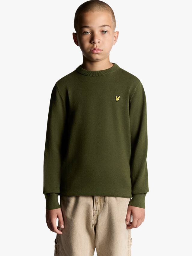 

Детский хлопковый джемпер с круглым вырезом Lyle & Scott, X848 Deep Depths