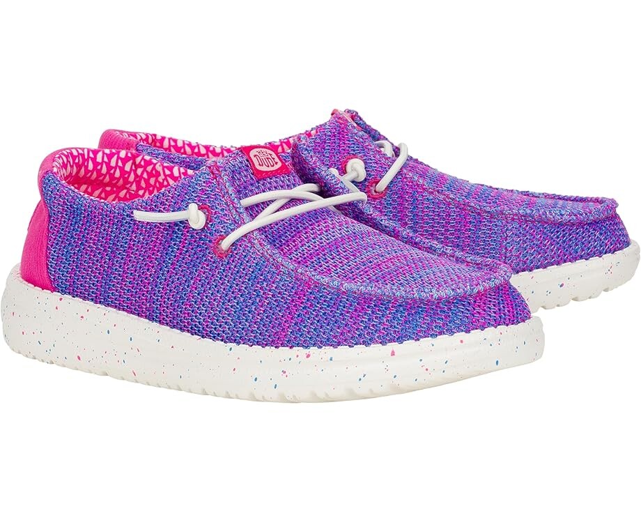 

Кроссовки Hey Dude Kids Wally Stretch Sox, цвет Pink Multi