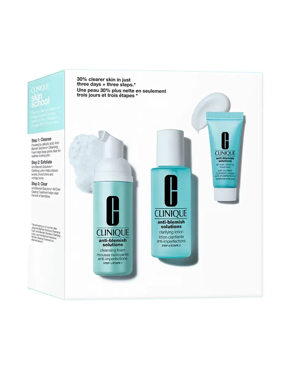 Подарочный набор для ухода за жирной кожей Anti-Blemish Solutions Clinique
