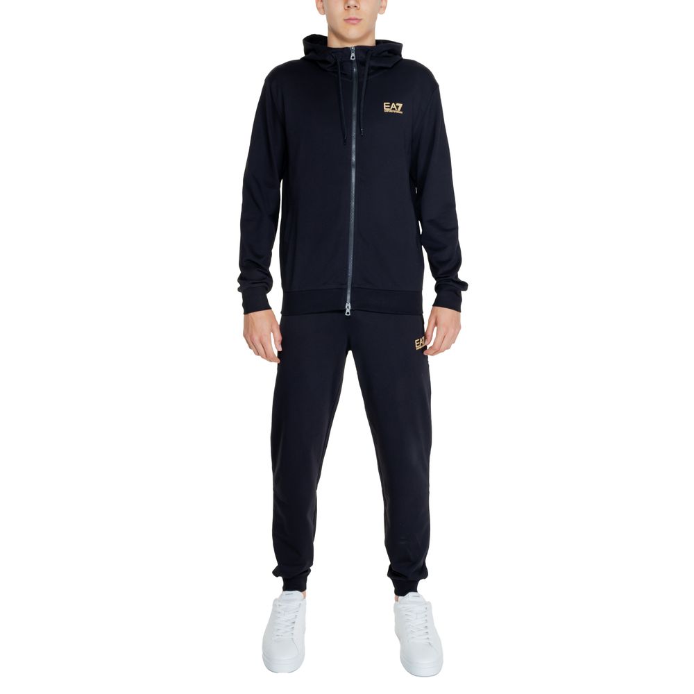 

Черный хлопковый спортивный костюм Armani EA7 Emporio