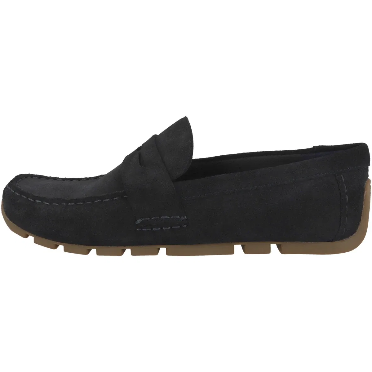 Слипперы из нубука Clarks, темно-синие